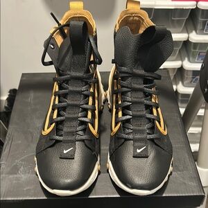 Nike Black and Yellow High-Top Sneakers